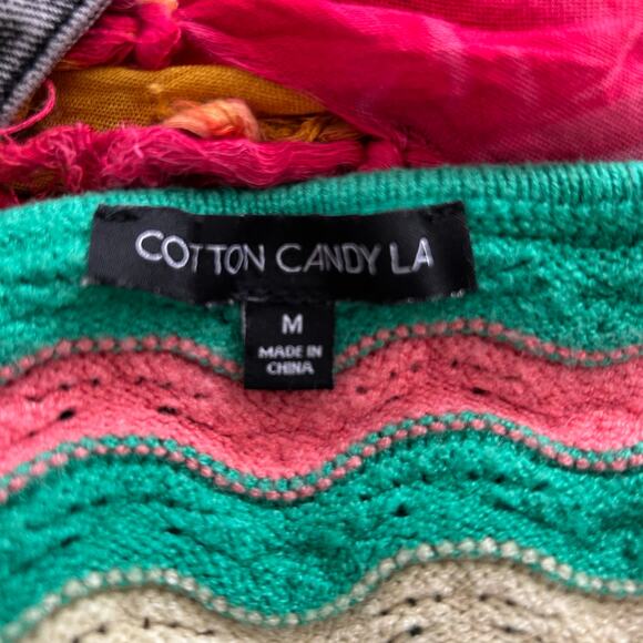 Cotton Candy Women Sleeveless Knit Halter Tank Top Green Boho Beach Size Medium - Picture 4 of 7